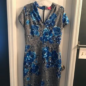 BETSY JOHNSON mid calf wiggle dress
